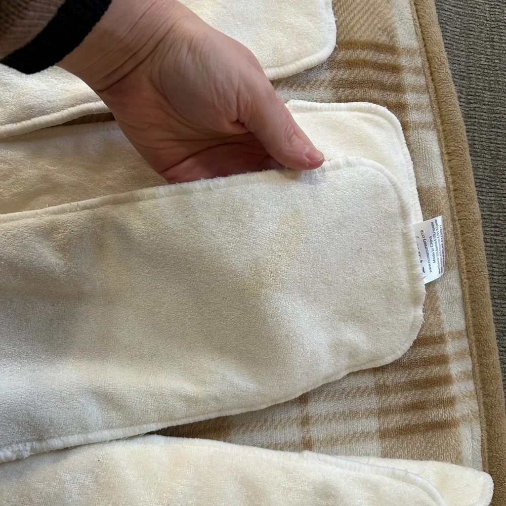 Nora’s Nursery Set of Cream Cloth Diaper Inserts